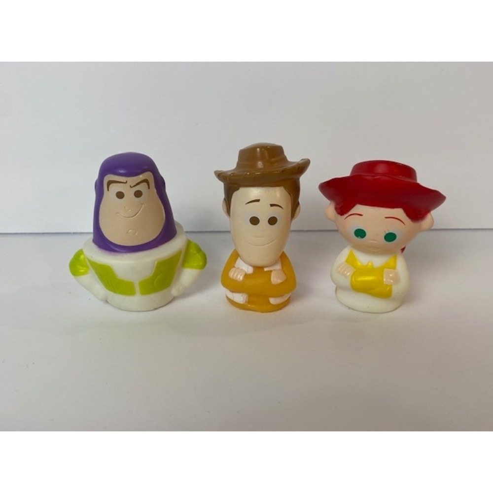 Disney Pixar Toy Story Finger Puppet Set Buzz Lightyear Woody Jessie 3pc Vinyl